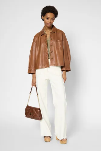 Veste courte en cuir - JOCYA - Gerard Darel - Modalova