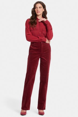 Pantalon Droit Velours Coton Rouge | - Nydj - Modalova