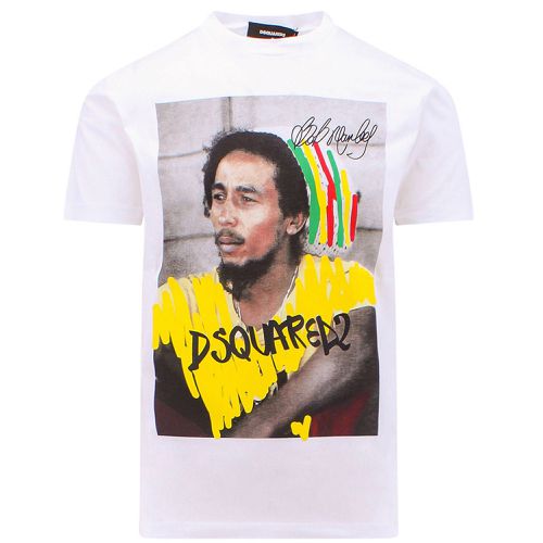 Mens Bob Marley Print T-shirt S - DSQUARED2 - Modalova