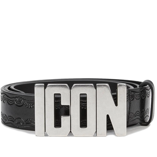 Mens Icon Silver Buckle Belt 30W - Dsquared2 - Modalova