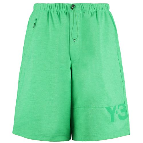 Y-3 Men's Logo Shorts Green S - Y-3 - Modalova