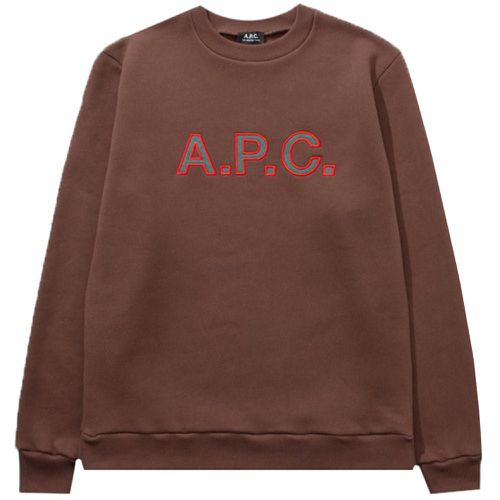 A.P.C Men's Logo Sweater Brown M - A.p.c - Modalova