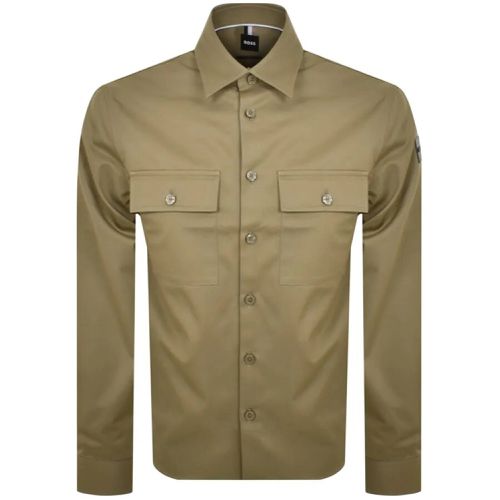 Boss Mens Button Shirt Khaki XXL - Boss - Modalova