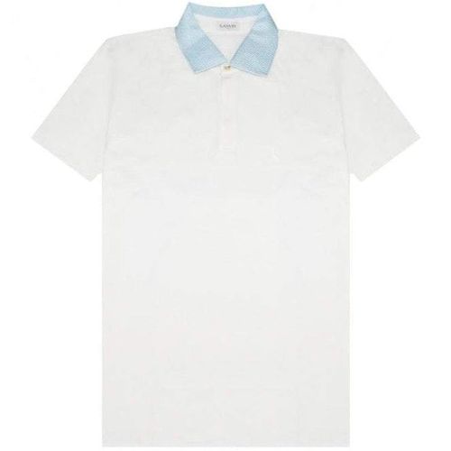 Men's Contrast Polo Shirt - S - Lanvin - Modalova