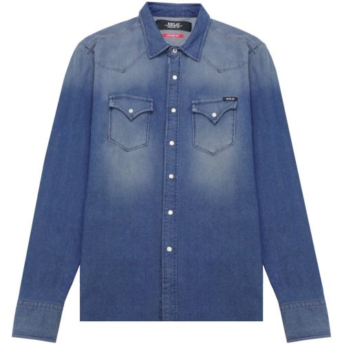 Replay Men's Denim Shirt Blue L - Replay - Modalova