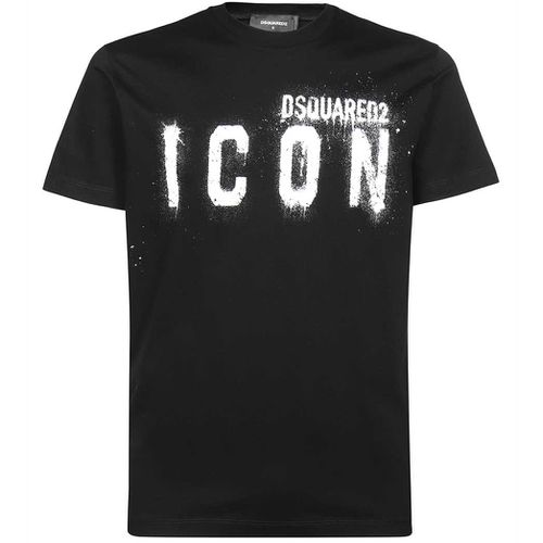 Men's Spray Effect Icon Logo T-shirt S - Dsquared2 - Modalova