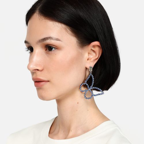 Filomena Grandes boucles d'oreilles papillon avec strass - Misako - Modalova