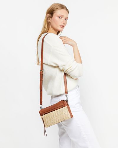 Ranes petit sac à bandoulière avec effet raphia - Misako - Modalova