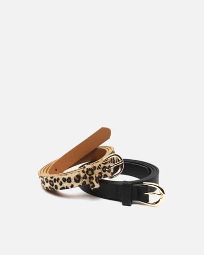Jaguar ceinture double fine à imprimé animal - Misako - Modalova