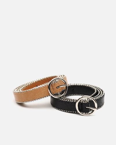 Evarista ceinture double fine avec détails métalliques - Misako - Modalova