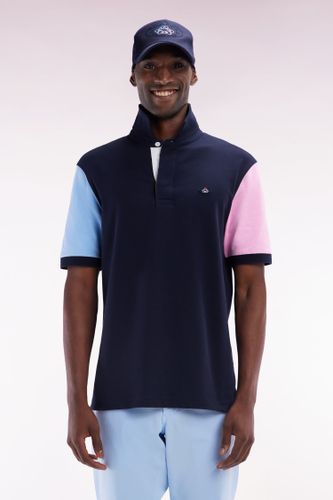 Maillot À Manches Courtes En Jersey De Coton Marine Broderie Dos - Eden Park - Modalova