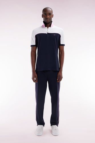 Pantalon Jogging En Coton Interlock Marine Coupe Droite - Eden Park - Modalova