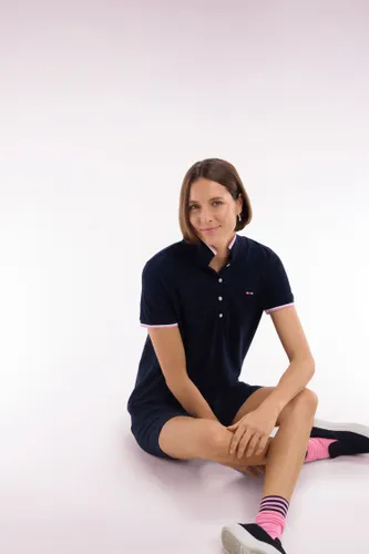 Robe Maillot En Coton Marine À Détails Tricolores - Eden Park - Modalova