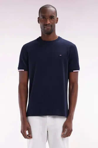 T-shirt En Coton Marine Broderie Dos Coupe Droite - Eden Park - Modalova