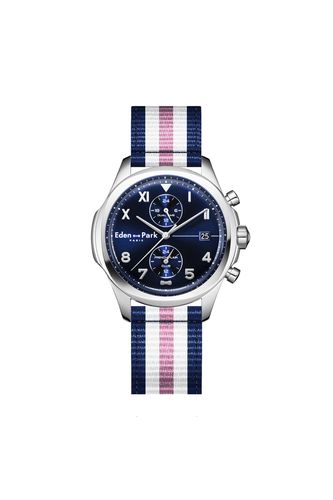 Montre À Quartz Chronographe Fond Bracelet Nato Rayé Tricolore - Eden Park - Modalova