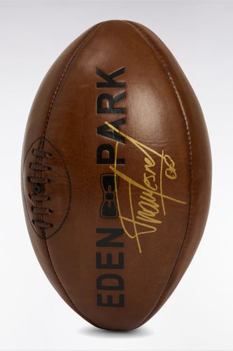 Ballon De Rugby En Cuir Signé - Eden Park - Modalova