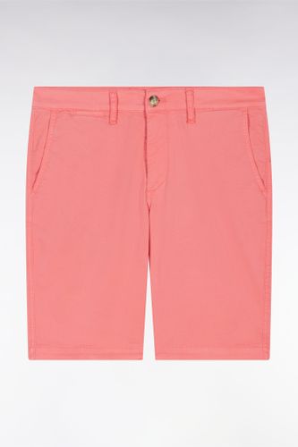 Bermuda Chino En Coton Stretch Saumon Coupe Droite - Eden Park - Modalova