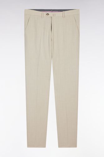 Pantalon À Taille Élastiquée En Laine Et Coton Stretch Mélangés - Eden Park - Modalova
