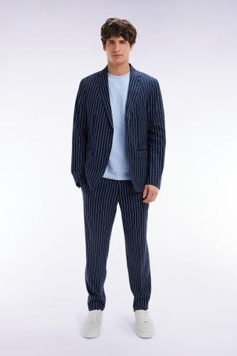 Pantalon À Taille Élastique À Rayures Tennis Marine - Eden Park - Modalova