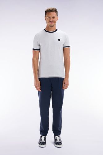 Pantalon À Taille Élastique En Lyocell Et Coton Stretch Marine - Eden Park - Modalova