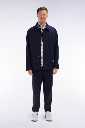 Pantalon À Taille Élastique En Coton Stretch Coupe Modern Marine - Eden Park - Modalova