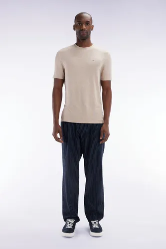 Pantalon Seersucker En Coton Stretch Marine À Rayure Tennis - Eden Park - Modalova