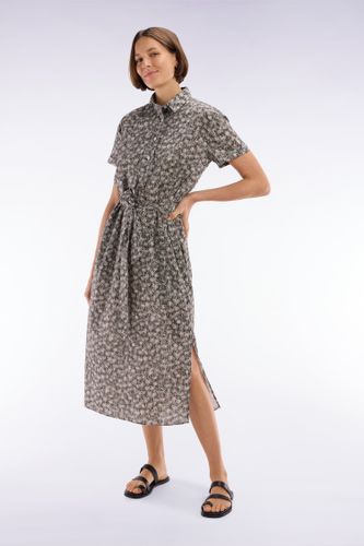 Robe Manches Courtes En Coton Imprimé Palmiers Coupe Décontractée - Eden Park - Modalova