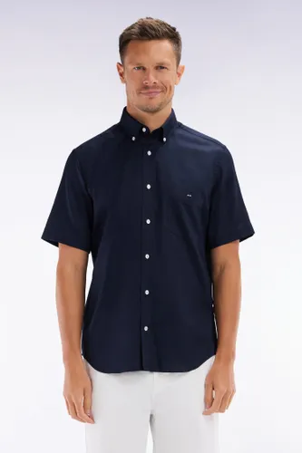 Chemise À Manches Courtes En Coton Marine Coupe Droite - Eden Park - Modalova