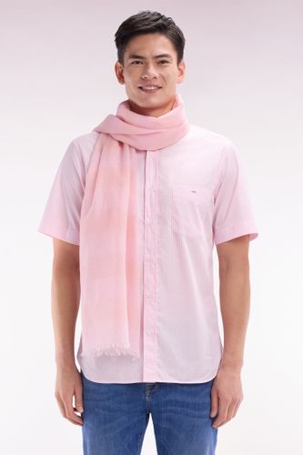 Chemise À Manches Courtes En Coton Tissage Jacquard Rayé Coupe Droite - Eden Park - Modalova