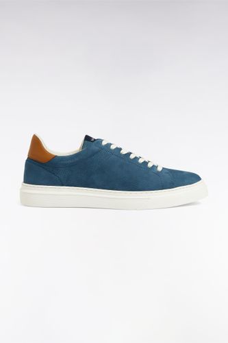 Baskets Basses En Cuir Bleu Gris - Eden Park - Modalova