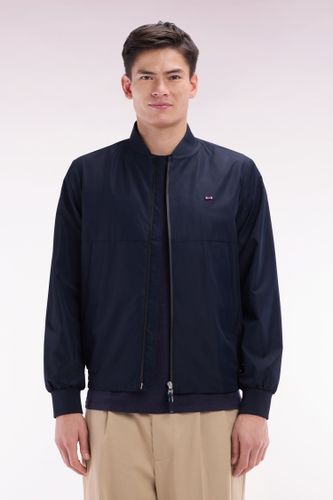 Blouson Zippé En Nylon Soft Touch À Col Teddy Marine - Eden Park - Modalova