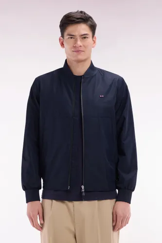 Blouson Zippé En Polyamide Soft Touch À Col Teddy Marine - Eden Park - Modalova