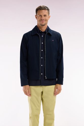 Blouson Zippé Déperlent En Coton Stretch Marine - Eden Park - Modalova