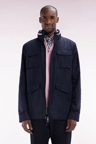 Parka Courte 4 Poches À Col Montant Et Capuche En Nylon Marine - Eden Park - Modalova