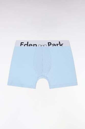 Boxer En Jersey De Coton Stretch Ciel Élastique Taille Blanc - Eden Park - Modalova