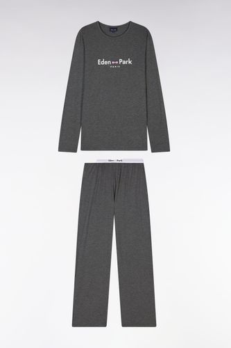 Pyjama Long En Coton Et Modal Logo - Eden Park - Modalova