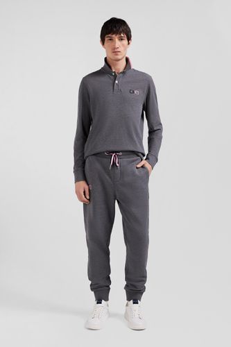 Pantalon jogging en molleton coton gratté gris coupe Regular - Eden Park - Modalova