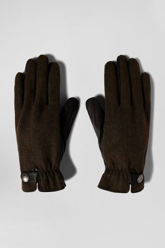 Paire de gants en cuir lisse marron - Eden Park - Modalova