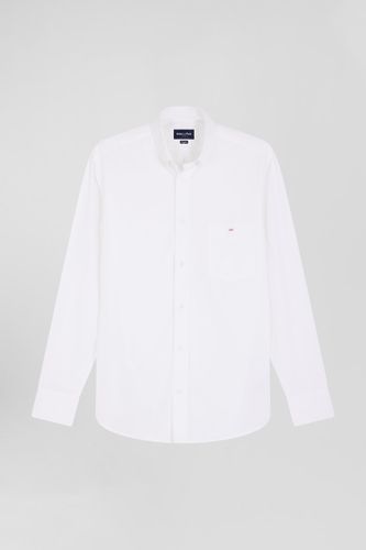 Chemise en popeline de coton blanc coupe Regular - Eden Park - Modalova