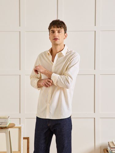 Chemise rayée coton et lin Regular Fit - Cyrillus - Modalova