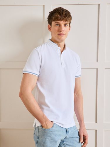 Polo col officier coton biologique - Cyrillus - Modalova