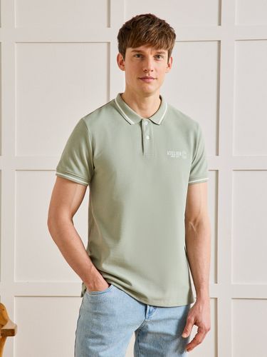 Polo bicolore maille piquée coton biologique - Cyrillus - Modalova