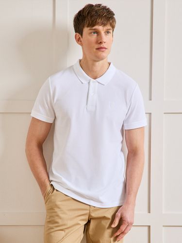 Polo uni maille piquée coton biologique - Cyrillus - Modalova