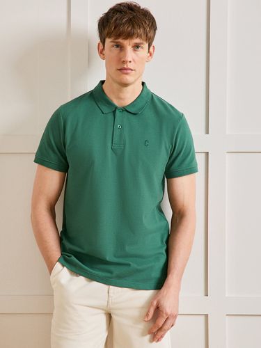 Polo uni maille piquée coton biologique - Cyrillus - Modalova