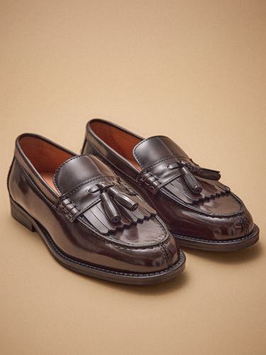 Mocassins frange et pompons cuir - Cyrillus - Modalova