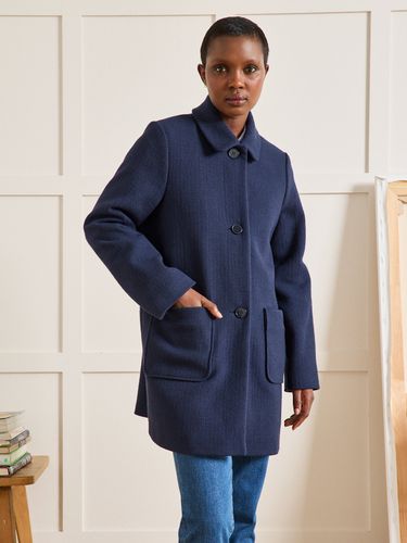 Manteau tissu natté uni femme - Cyrillus - Modalova