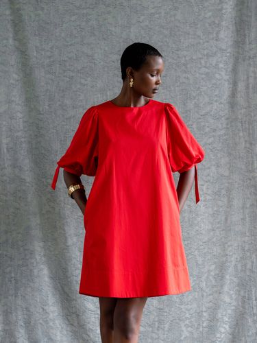Robe courte cérémonie popeline satinée - Cyrillus - Modalova