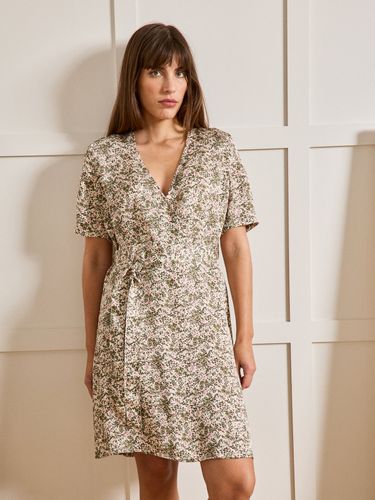 Robe cache-coeur courte imprimé Nina - Cyrillus - Modalova