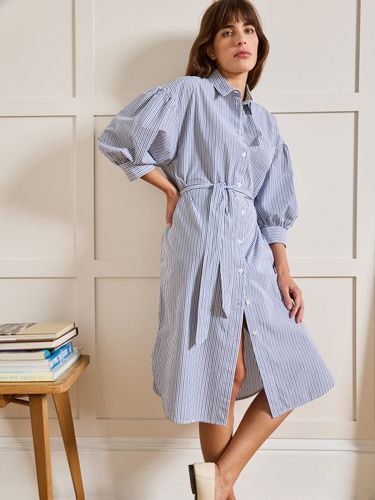 Robe-chemise rayée oversize seersucker - Cyrillus - Modalova