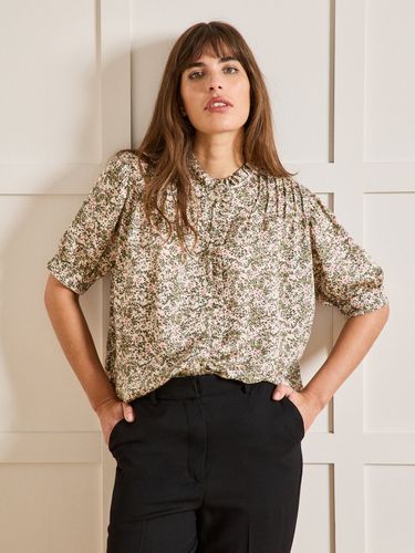 Blouse col volanté imprimé Nina - Cyrillus - Modalova
